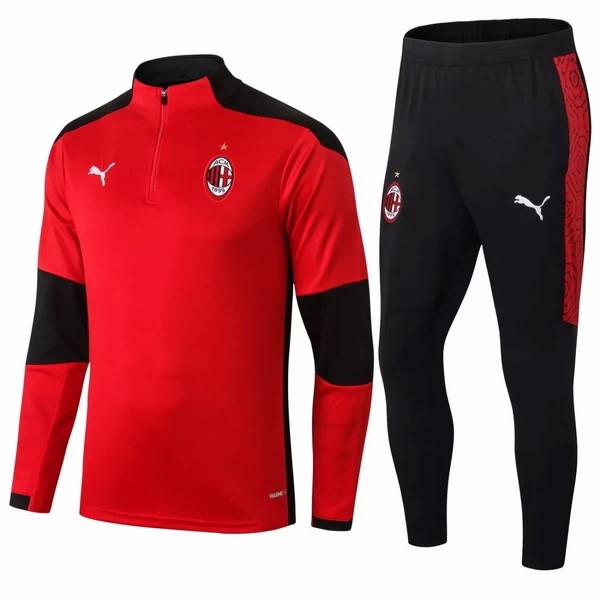 Trainingsanzug AC Milan 2020-21 Rote Schwarz Weiß